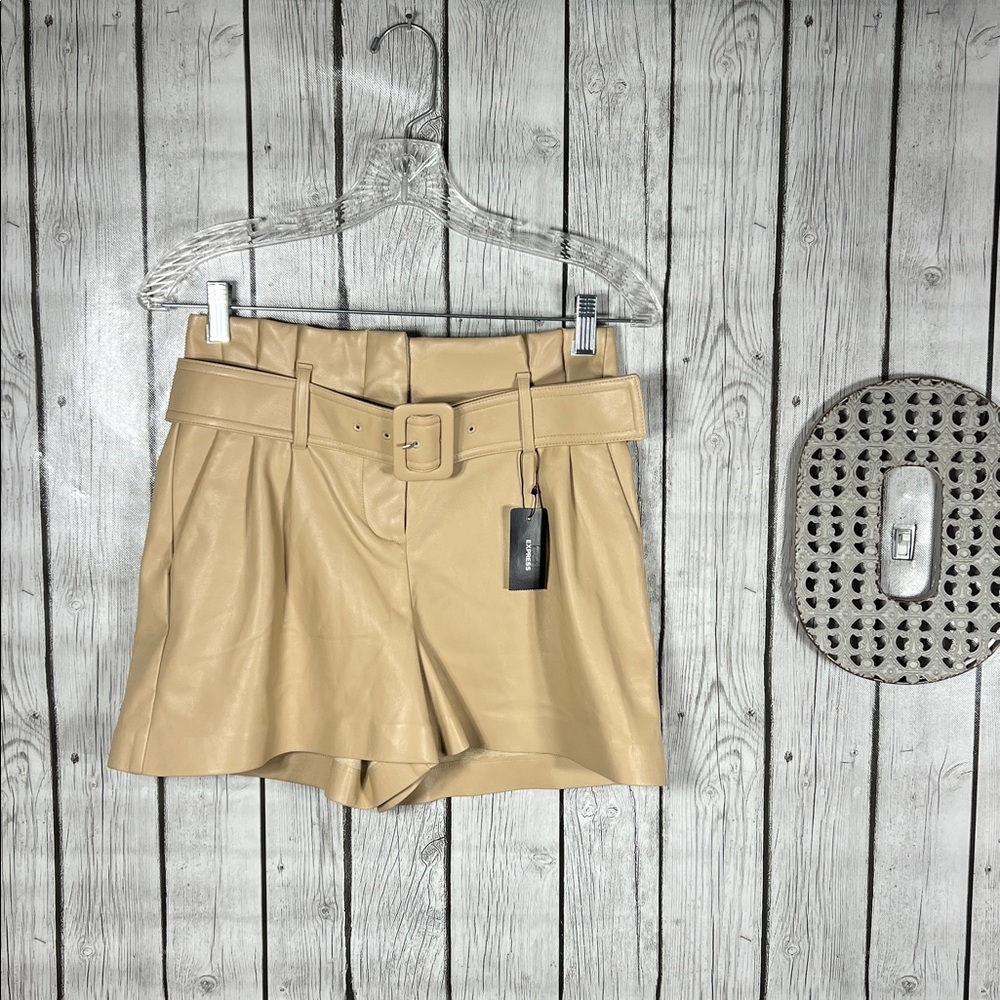 Express faux leather shorts Size 2